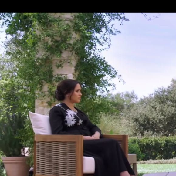 Meghan Markle (enceinte) avec Oprah Winfrey - Aperçu de son interview avec le prince Harry qui sera diffusée sur CBS le 7 mars 2021.