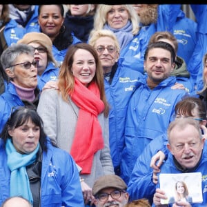 Isabelle Balkany, Agnès Pottier Dumas, David Xavier Weiss - Agnès Pottier Dumas lance sa campagne pour les élections municipales. Levallois, Place de la République, le 12 janvier 2020. © Alain Guizard /Bestimage