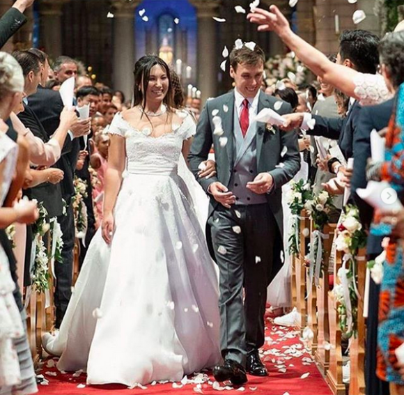 Le mariage religieux de Louis Ducruet et Marie Chevallier à Monaco, le 27 juillet 2019.