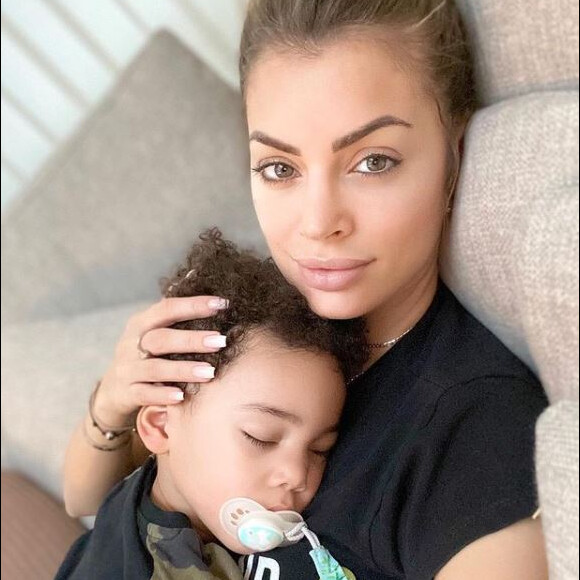 Mélanie Da Cruz et son fils Swan sur Instagram, février 2021