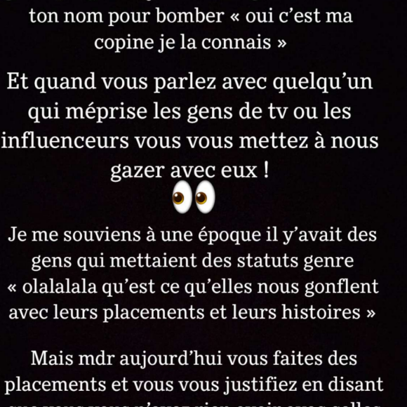 Mélanie Da Cruz pousse un coup de gueule sur Snapchat, le 1er mars 2021
