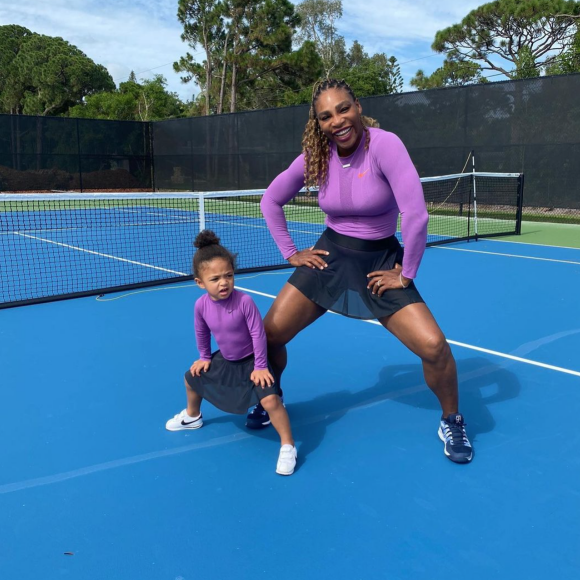 Serena Williams et sa fille Olympia. Juin 2020.