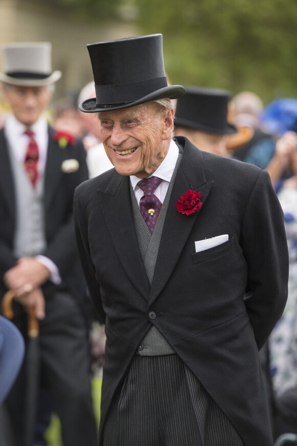 Le prince Philip, duc d'Edimbourg, lors de la Garden Party donnée dans les jardins de Buckingham Palace à Londres