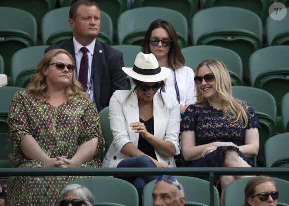 Meghan Markle, duchesse de Sussex, et son amie Lindsay Roth (à droite) - Jour 4 du Tournoi de tennis de Wimbledon 2019 à Londres, Royaume Uni, le 4 juillet 2019.