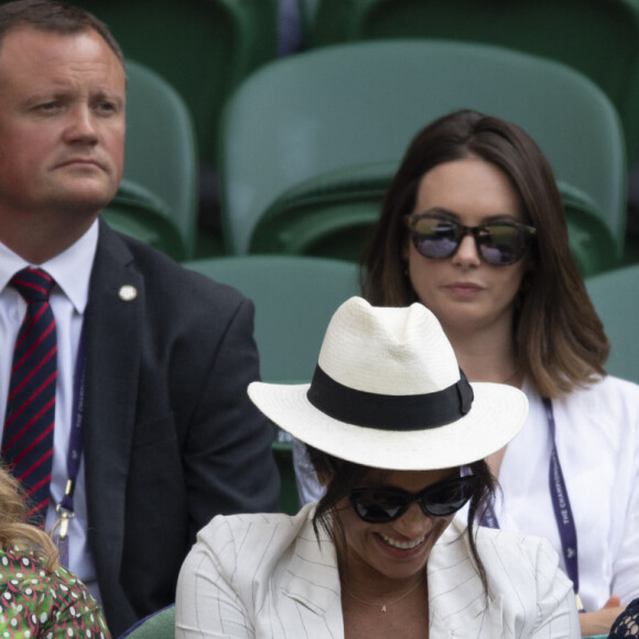 Meghan Markle, duchesse de Sussex, et son amie Lindsay Roth (à droite) - Jour 4 du Tournoi de tennis de Wimbledon 2019 à Londres, Royaume Uni, le 4 juillet 2019.