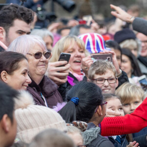 Le prince Harry et Meghan Markle lors d'une visite à Birkenhead le 14 janvier 2019.