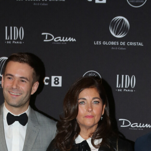 Robin Causse, Cristiana Reali et Charles Templonau - 11e cérémonie des Globes de Cristal au Lido à Paris, le 30 janvier 2017. © CVS / Bestimage