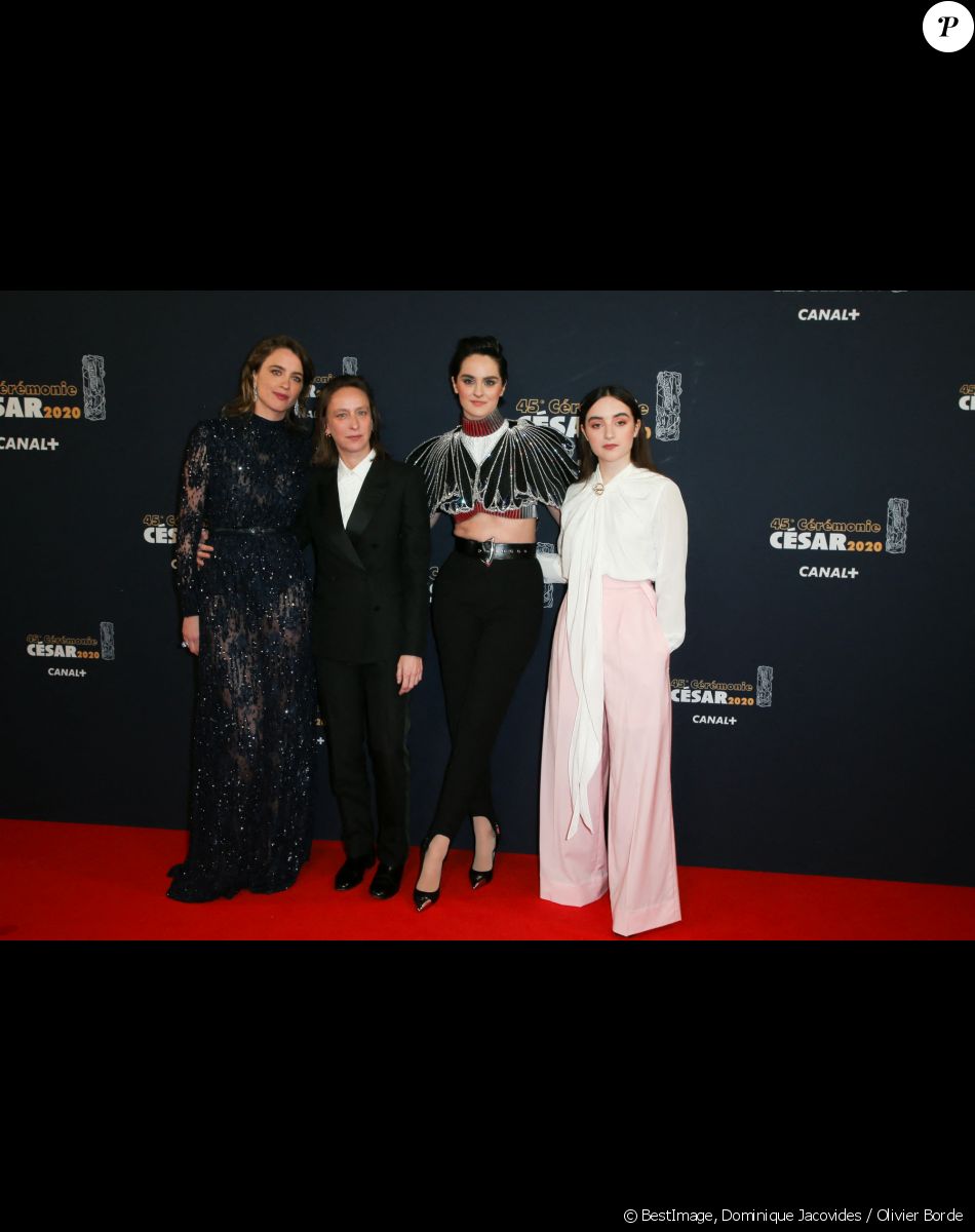 Adèle Haenel, Celine Sciamma, Noémie Merlant et Luana Bajrami lors du photocall lors de la 45ème cérémonie des César à la salle Pleyel à Paris le 28 février 2020 © Dominique Jacovides / Olivier Borde / Bestimage