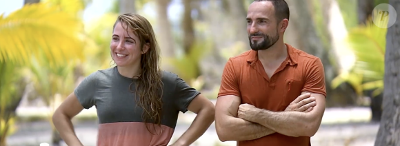 Candice et Hervé dans "Koh-Lanta, Les Armes secrètes" sur TF1.