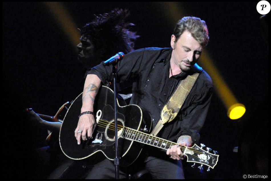 Exclusif - Johnny Hallyday en concert au Zénith de Saint-Etienne.