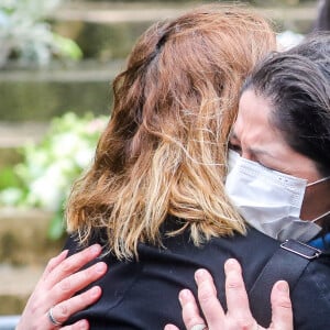 Fauve Hautot, Leïla Da Rocha - Arrivées aux Obsèques du danseur étoile Patrick Dupond en l'église Saint-Roch à Paris, France, le 11 mars 2021.