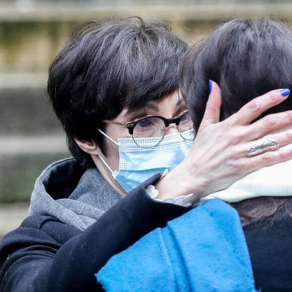 Marie-Claude Pietragalla, Leïla Da Rocha - Arrivées aux Obsèques du danseur étoile Patrick Dupond en l'église Saint-Roch à Paris, France, le 11 mars 2021.