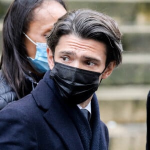 Gautier Capuçon - Arrivées aux Obsèques du danseur étoile Patrick Dupond en l'église Saint-Roch à Paris, France, le 11 mars 2021.