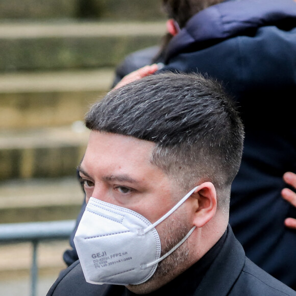 Chris Marques - Arrivées aux Obsèques du danseur étoile Patrick Dupond en l'église Saint-Roch à Paris, France, le 11 mars 2021.