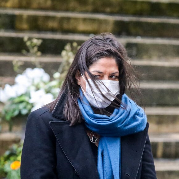 Leïla Da Rocha - Arrivées aux Obsèques du danseur étoile Patrick Dupond en l'église Saint-Roch à Paris, France, le 11 mars 2021.