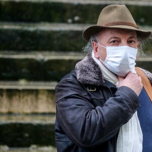 Arrivées aux Obsèques du danseur étoile Patrick Dupond en l'église Saint-Roch à Paris, France, le 11 mars 2021.