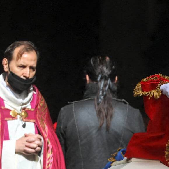 Arrivées aux Obsèques du danseur étoile Patrick Dupond en l'église Saint-Roch à Paris, France, le 11 mars 2021.