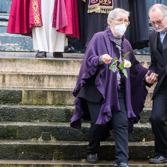 Nicole Dupond - Arrivées aux Obsèques du danseur étoile Patrick Dupond en l'église Saint-Roch à Paris, France, le 11 mars 2021.