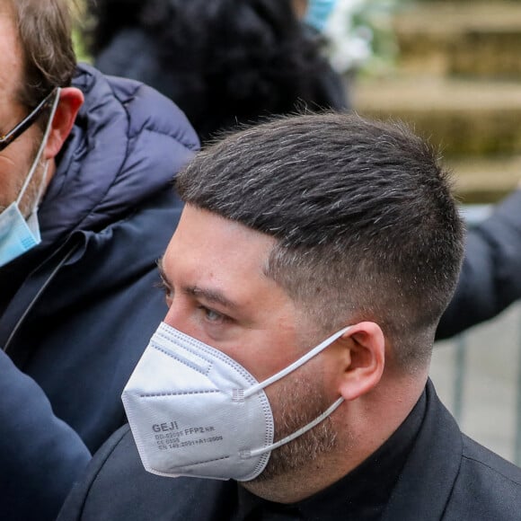 Chris Marques - Arrivées aux Obsèques du danseur étoile Patrick Dupond en l'église Saint-Roch à Paris, France, le 11 mars 2021.