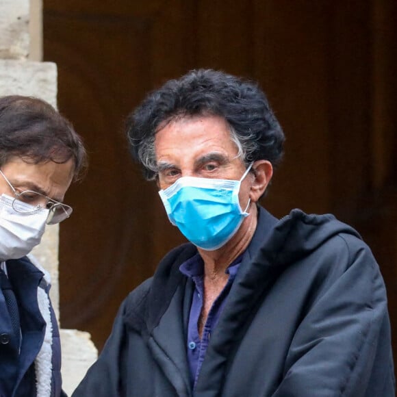 Jack Lang - Sorties des Obsèques du danseur étoile Patrick Dupond en l'église Saint-Roch à Paris, France, le 11 mars 2021. 