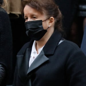 Anne Roumanoff - Sorties des Obsèques du danseur étoile Patrick Dupond en l'église Saint-Roch à Paris, France, le 11 mars 2021. 