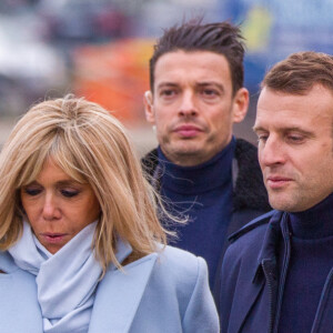 Le président Emmanuel Macron et sa femme Brigitte (et le lieutenant Fabien) passent le week-end de la Toussaint à Honfleur le 31 octobre 2019.