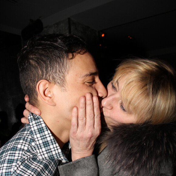 Exclusif - Steevy Boulay et Christine Bravo - Steevy Boulay fête son 34e anniversaire dans le bar restaurant le "Who's" dans le Marais à Paris le 19 février 2014.