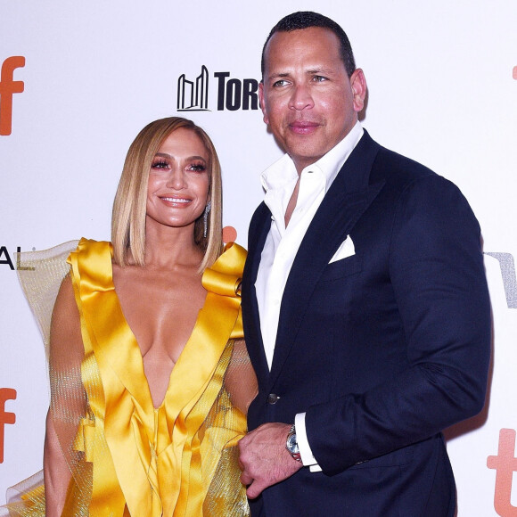 Jennifer Lopez et son compagnon et fiancé Alex Rodriguez - Tapis Rouge du film " Hustlers " lors du Festival International du Film de Toronto 2019 (TIFF), Toronto, le 7 septembre 2019. 