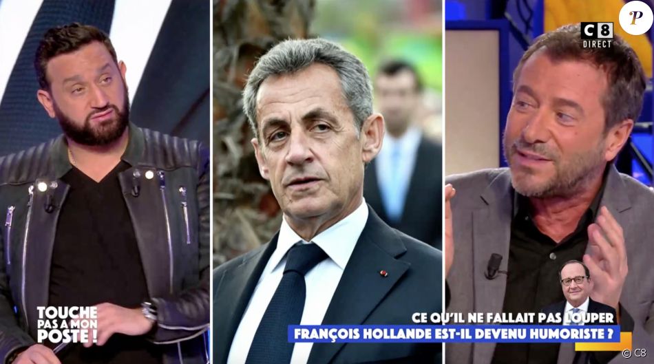 Bernard Montiel raconte sa soirée couscous avec Nicolas Sarkozy sur C8. Le 16 mars 2021.