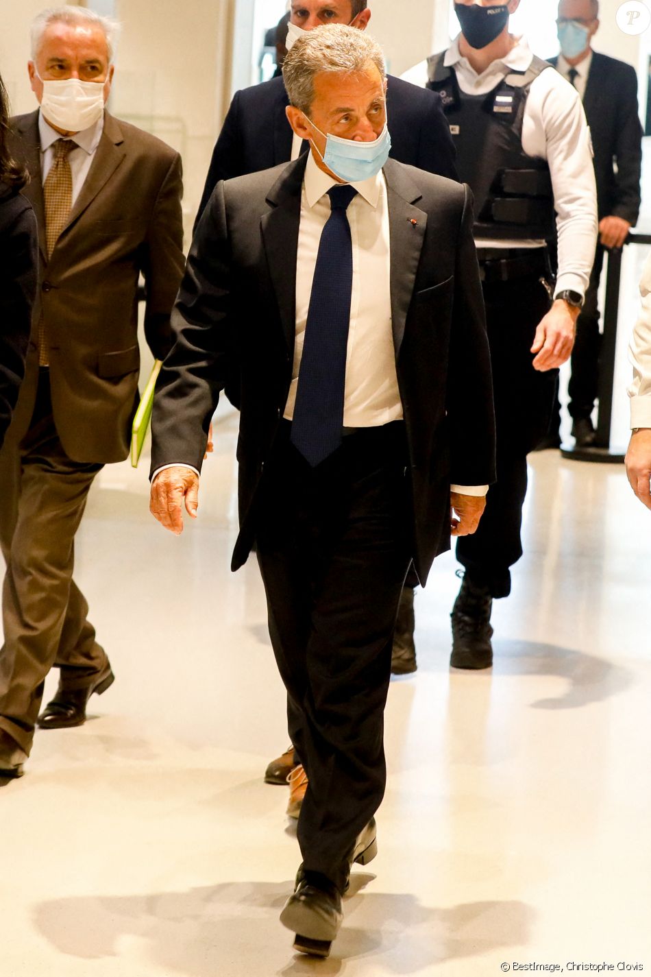 Nicolas Sarkozy - Verdict final dans "Affaires des écoutes". Paris, le 1er mars 2021. © Christophe Clovis/Bestimage