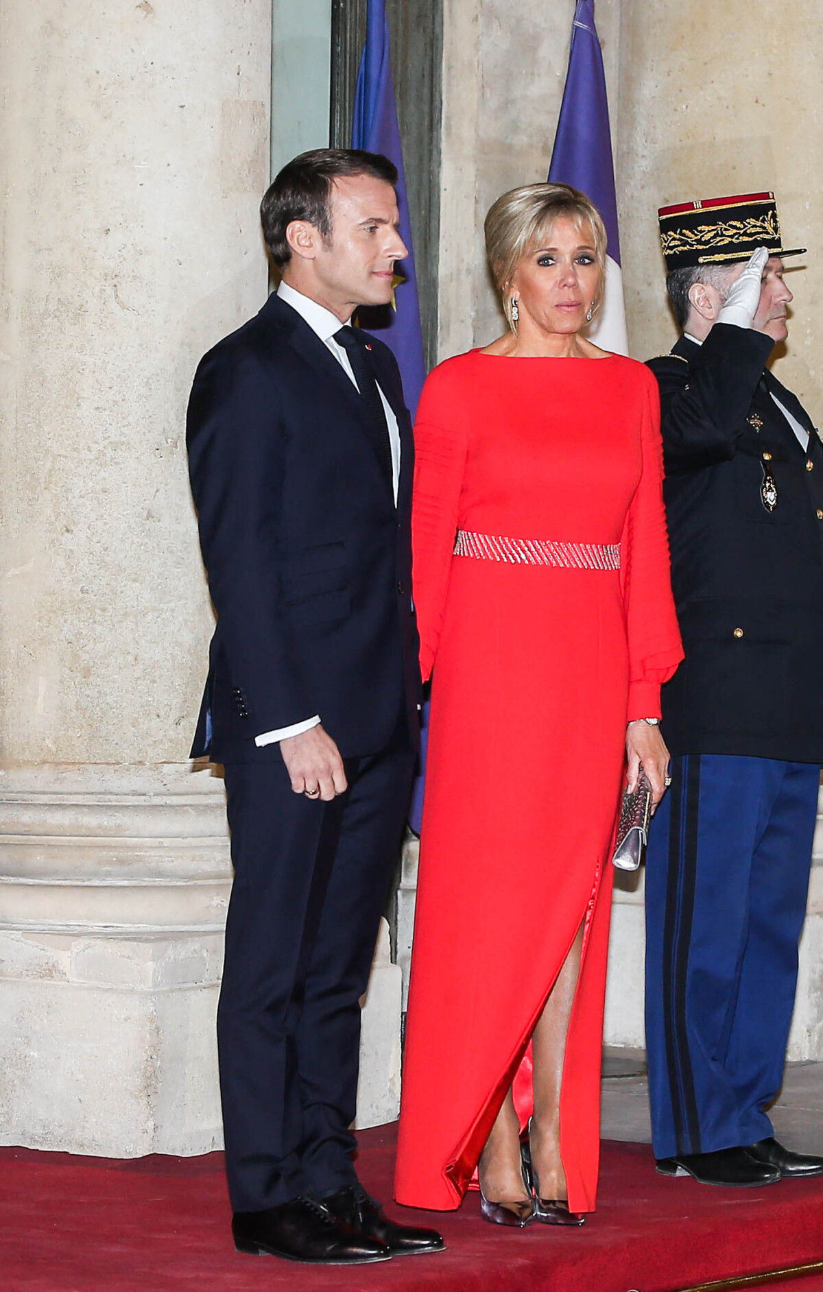 Photo : Le président de la république, Emmanuel Macron et sa femme ...