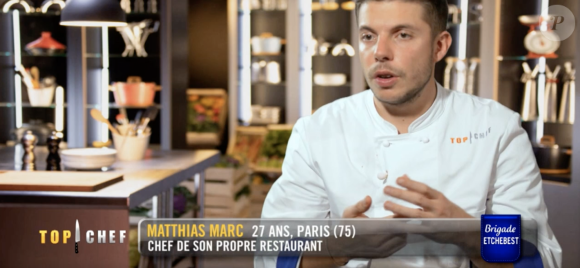 Matthias dans "Top Chef 2021", sur M6.