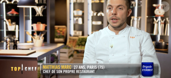 Matthias dans "Top Chef 2021", sur M6.