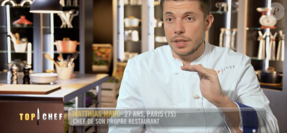 Matthias dans "Top Chef 2021", sur M6.