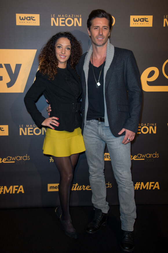 Emmanuelle Rivassoux et son compagnon - Cérémonie des Melty Future Awards 2015 au Grand Rex à Paris le 28 janvier 2015.