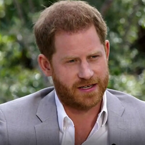 Le prince Harry et sa femme Meghan Markle donnent une interview à Oprah Winfrey © Capture TV CBS via Bestimage 