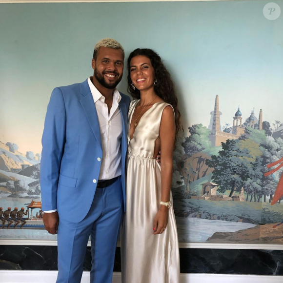 Jo-Wilfriend Tsonga et son épouse Noura. Septembre 2019.