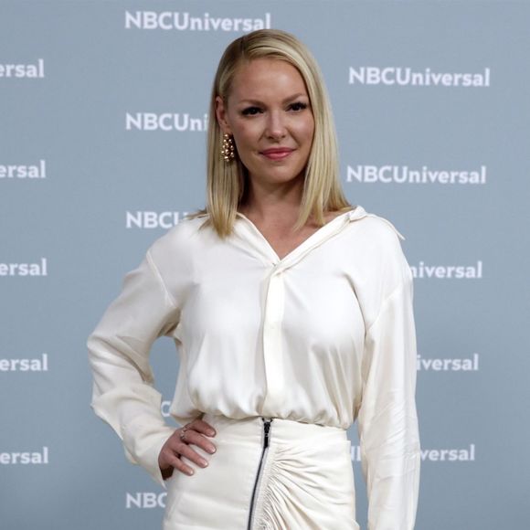 Katherine Heigl au photocall de la soirée "NBCUniversal Upfront" au Rockefeller Center à New York.