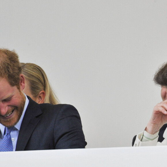 Le prince Harry et la princesse Anne - La famille royale d'Angleterre au "Patron's Lunch" à Londres, à l'occasion du 90ème anniversaire de la reine. Le 12 juin 2016