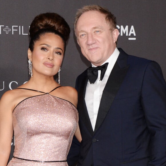 Francois-Henri Pinault et sa femme Salma Hayek au photocall de la soirée "2019 LACMA Art + Film Gala" au Los Angeles County Museum of Art. Los Angeles.