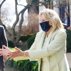 Jill Biden, épouse du président des États-Unis Joe Biden, au Rose Garden de la Maison Blanche à Washington le 11 mars 2021