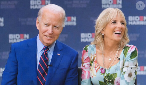 Joe et Jill Biden à Wilmington le 21 aout 2020. © Courtesy Biden Victory Fund/ZUMA Wire / Bestimage