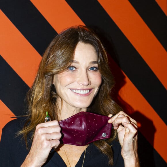 Exclusif - Carla Bruni Sarkozy - Backstage de l'émission "Psychodon, Unis face aux maladies psychiques" à l'Olympia à Paris et diffusée sur C8, le 6 octobre 2020 © Pierre Perusseau/Bestimage 