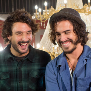 Fréro Delavega (Jérémy Frérot et Florian Garcia) - Enregistrement de l'émission "Tout le monde chante contre le cancer...10 ans" au Zénith à Paris. Le 1er décembre 2015. © Corleone-Moreau / Bestimage