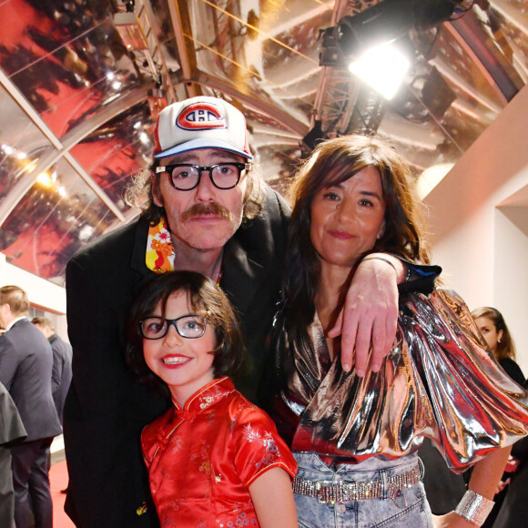 Philippe Rebbot, sa compagne Romane Bohringer et leur fille Rose - Arrivées et sorties de la 44ème cérémonie des César à la salle Pleyel à Paris. Le 22 février 2019 © Stéphane Kossman / Bestimage 