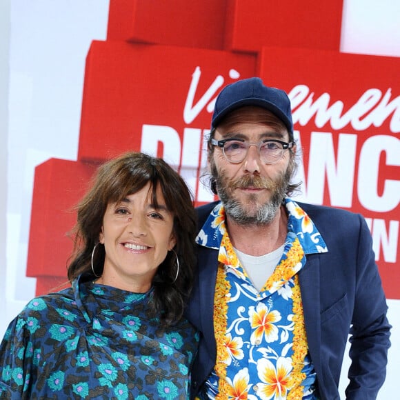 Exclusif - Romane Bohringer et Philippe Rebbot - Enregistrement de l'émission "Vivement Dimanche" au Studio Gabriel à Paris, qui sera diffusée le 23 septembre sur France 2. Le 17 septembre 2018 © Guillaume Gaffiot / Bestimage 