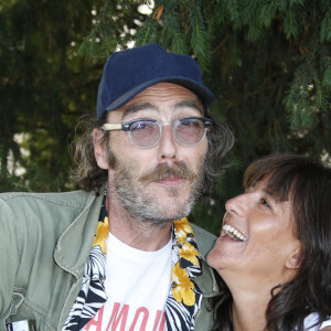 Philippe Rebbot, Romane Bohringer du film L'amour flou - No Web - No prod TV - Les célébrités lors de la 11ème édition du Festival du Film Francophone d'Angoulême, le 22 aout 2018.  © Christophe Aubert via Bestimage