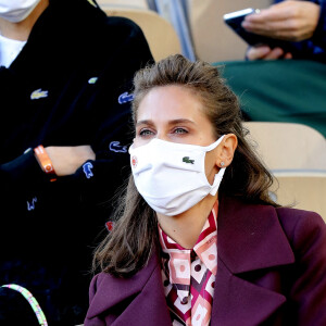 Ophélie Meunier - Tribunes des internationaux de tennis Roland-Garros. Paris, le 9 octobre 2020. © Dominique Jacovides / Bestimage