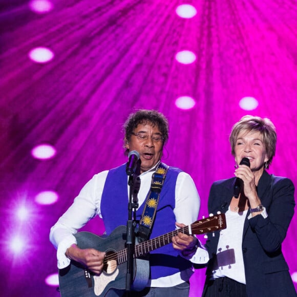 Exclusif - Laurent Voulzy et Véronique Jannot - Enregistrement de l'émission "La boîte à Secrets 5" à Paris le 21 septembre 2020. © Tiziano Da Silva / Bestimage