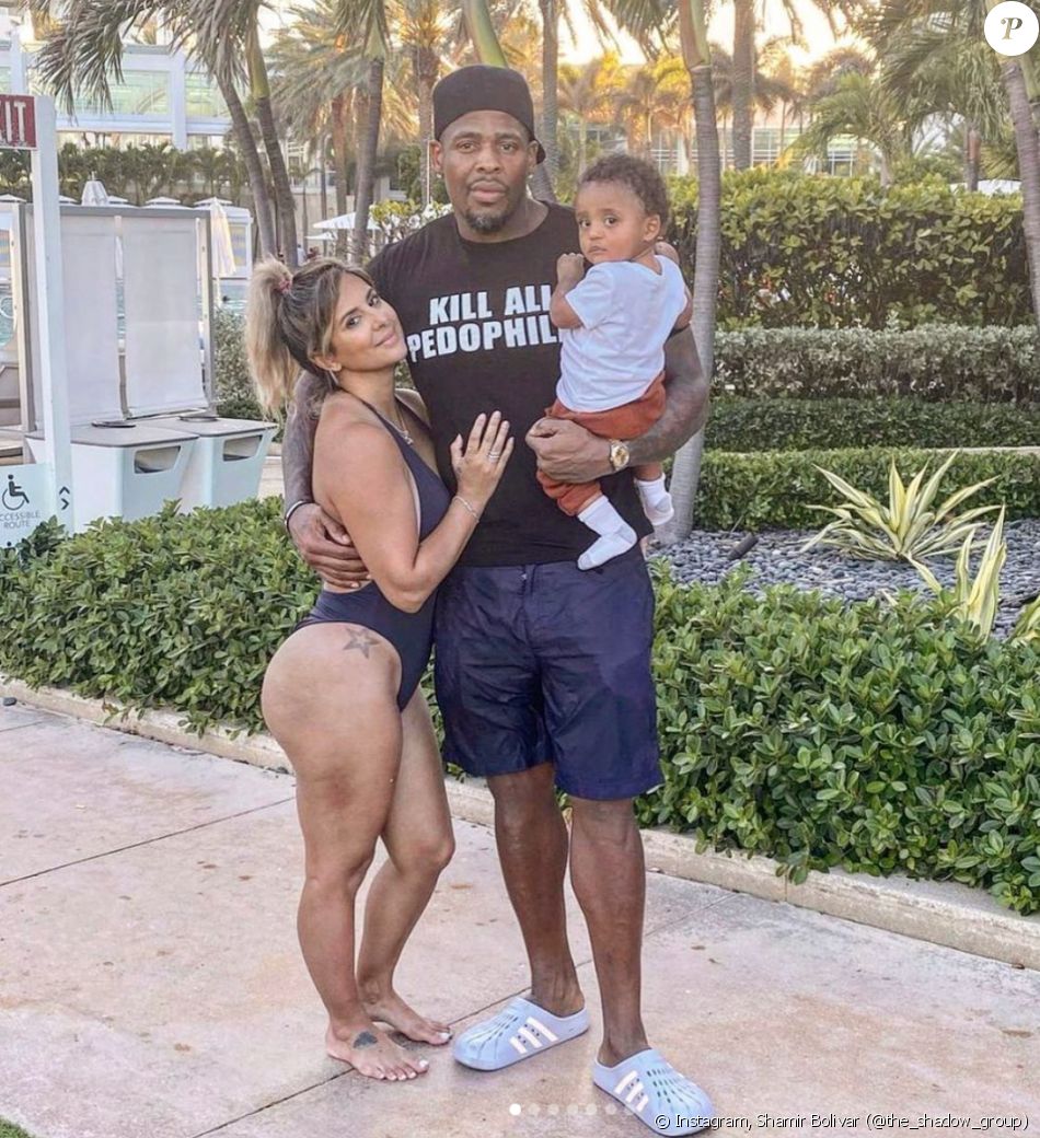 Shamir Bolivar, son épouse Christina Bolivar et leur fils Zion. Mars 2021.